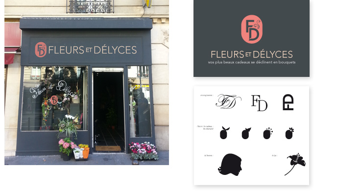 lDéclinaisons du logo Fleurs et délyces