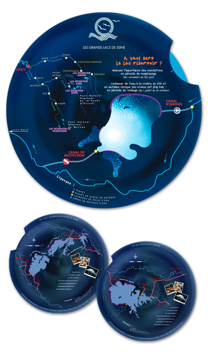 Objet pédagogique des grands lacs de Seine